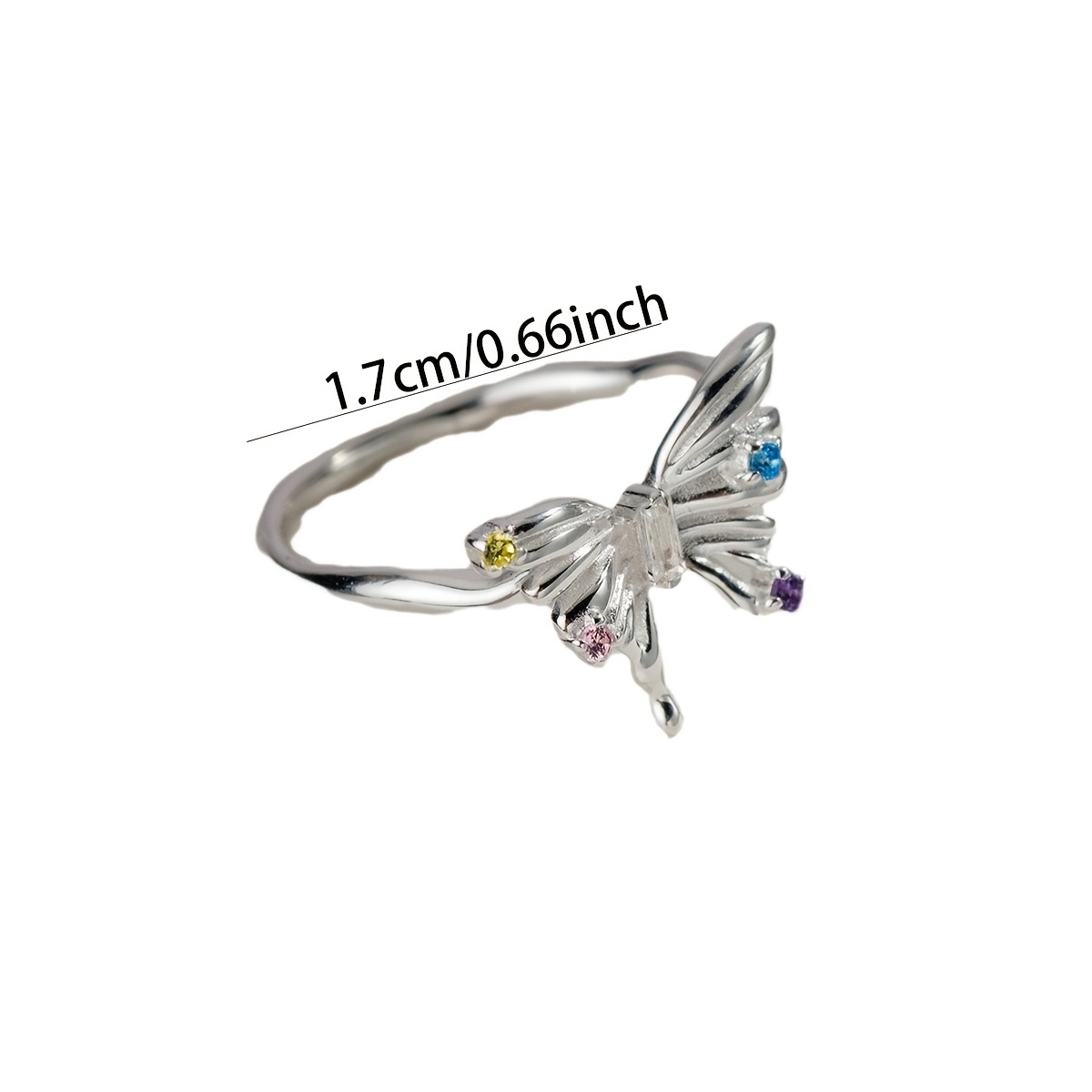 Women's 3D Butterfly Ring, Exquisite Synthetic Zirconia